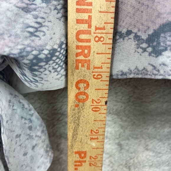 VICI Boho Snake Print Sheer Smocked Blouse Top Small - Picture 14 of 14